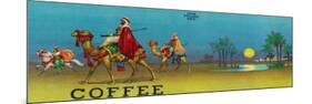 Desert Scene Coffee Label-Lantern Press-Mounted Premium Giclee Print