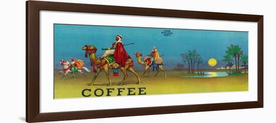 Desert Scene Coffee Label-Lantern Press-Framed Art Print