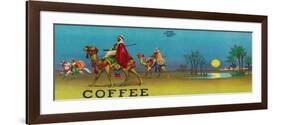 Desert Scene Coffee Label-Lantern Press-Framed Art Print