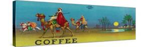 Desert Scene Coffee Label-Lantern Press-Stretched Canvas