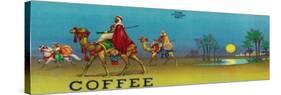 Desert Scene Coffee Label-Lantern Press-Stretched Canvas