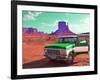 Desert Scene with Classic Truck in America-Salvatore Elia-Framed Photographic Print