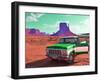 Desert Scene with Classic Truck in America-Salvatore Elia-Framed Photographic Print