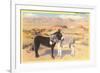 Desert Sweethearts, Nuzzling Burros-null-Framed Premium Giclee Print