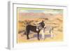 Desert Sweethearts, Nuzzling Burros-null-Framed Art Print