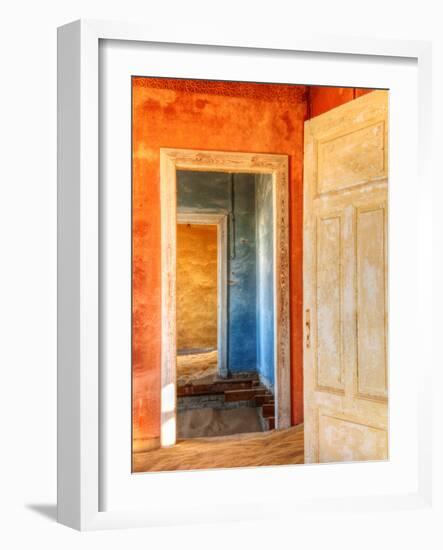 Desert Taking over Mining Ghost-Town of Kolmanskop, Near Luderitz, Southern Namibia, Africa-Nadia Isakova-Framed Photographic Print