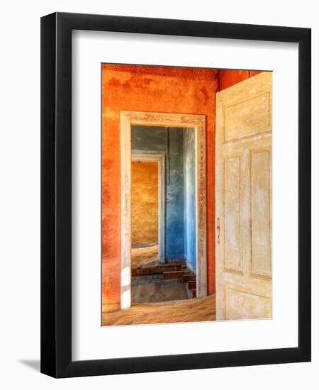 Desert Taking over Mining Ghost-Town of Kolmanskop, Near Luderitz, Southern Namibia, Africa-Nadia Isakova-Framed Photographic Print