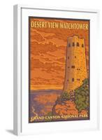 Desert Watchtower, Grand Canyon, Arizona-Lantern Press-Framed Art Print