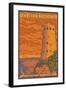 Desert Watchtower, Grand Canyon, Arizona-Lantern Press-Framed Art Print