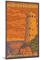 Desert Watchtower, Grand Canyon, Arizona-Lantern Press-Mounted Art Print