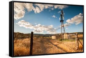 Desert Windmill-dan-edwards-Framed Stretched Canvas