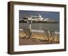 Deserted Beach and Pier Theatre, West Cliff, Bournemouth, Dorset, England, UK-Pearl Bucknall-Framed Photographic Print