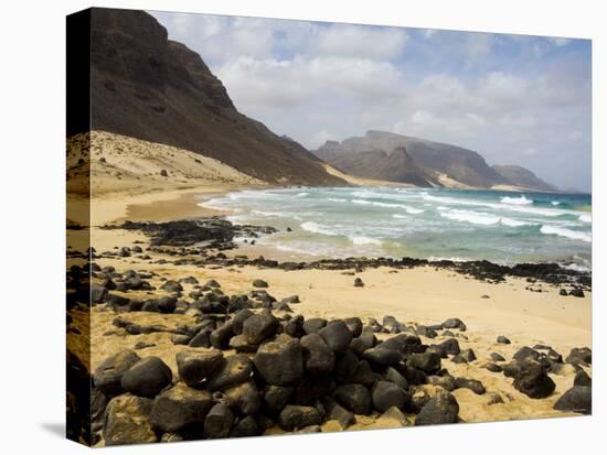 Deserted Beach at Praia Grande, Sao Vicente, Cape Verde Islands, Africa-R H Productions-Stretched Canvas