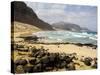 Deserted Beach at Praia Grande, Sao Vicente, Cape Verde Islands, Africa-R H Productions-Stretched Canvas