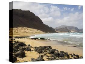 Deserted Beach at Praia Grande, Sao Vicente, Cape Verde Islands, Atlantic Ocean, Africa-Robert Harding-Stretched Canvas