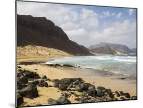 Deserted Beach at Praia Grande, Sao Vicente, Cape Verde Islands, Atlantic Ocean, Africa-Robert Harding-Mounted Photographic Print