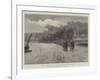 Deserted, Hamburg-American Liners in the Elbe-Johann Nepomuk Schonberg-Framed Giclee Print