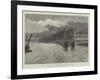 Deserted, Hamburg-American Liners in the Elbe-Johann Nepomuk Schonberg-Framed Giclee Print