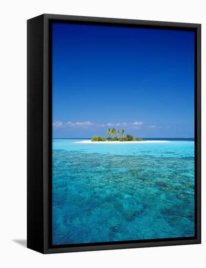 Deserted Island, Maldives, Indian Ocean-Sakis Papadopoulos-Framed Stretched Canvas