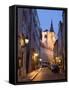 Deserted Street, Old Town, Prague, Czech Republic, Europe-Martin Child-Framed Stretched Canvas