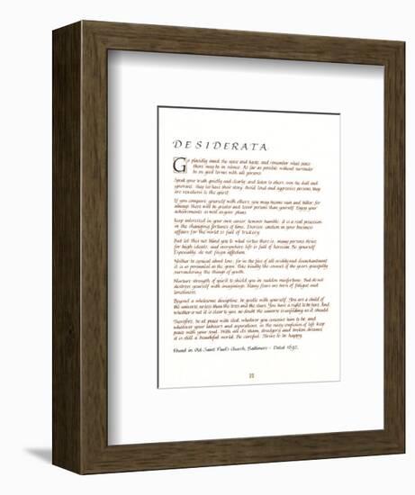 Desiderata-null-Framed Art Print