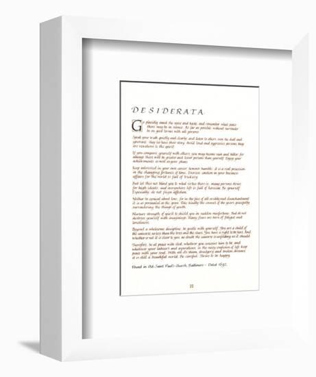 Desiderata-null-Framed Art Print