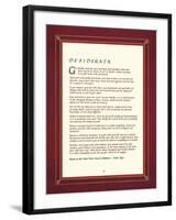 Desiderata-The Inspirational Collection-Framed Giclee Print