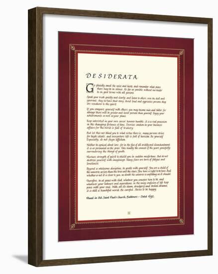 Desiderata-The Inspirational Collection-Framed Giclee Print