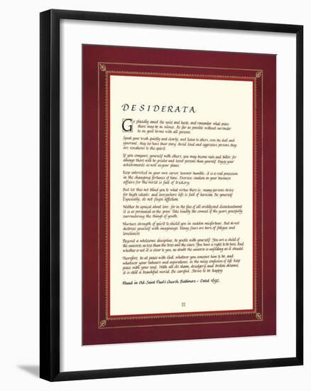 Desiderata-The Inspirational Collection-Framed Giclee Print