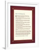 Desiderata-The Inspirational Collection-Framed Giclee Print