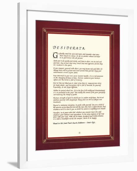 Desiderata-The Inspirational Collection-Framed Giclee Print