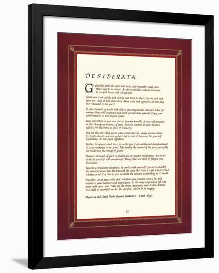 Desiderata-The Inspirational Collection-Framed Giclee Print