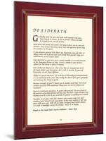 Desiderata-The Inspirational Collection-Mounted Giclee Print