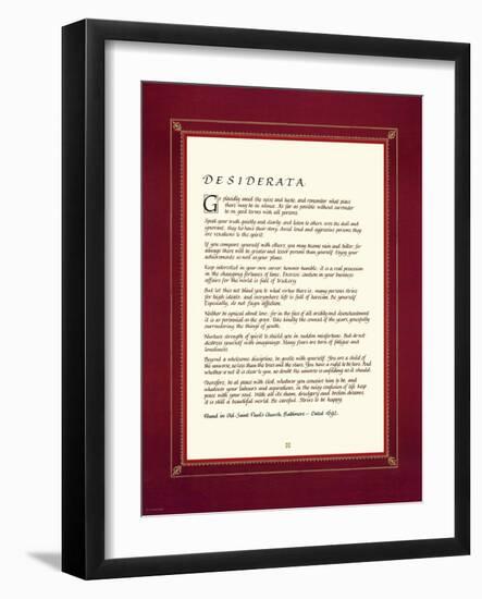 Desiderata-null-Framed Art Print