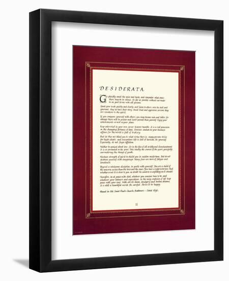 Desiderata-null-Framed Art Print