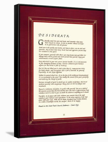 Desiderata-null-Framed Stretched Canvas