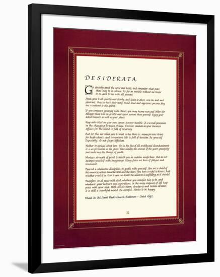 Desiderata-null-Framed Art Print