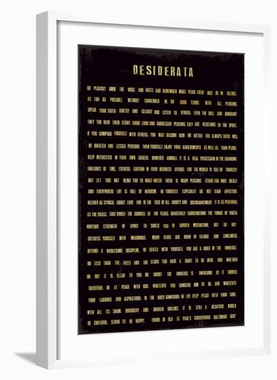 Desiderata-The Vintage Collection-Framed Art Print