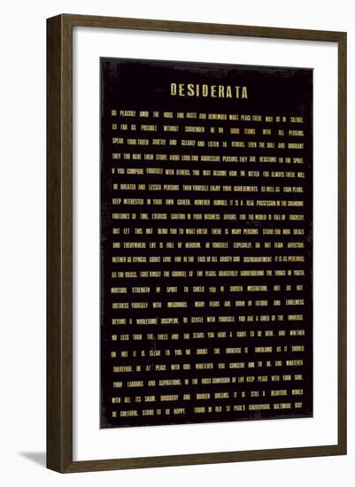 Desiderata-The Vintage Collection-Framed Premium Giclee Print