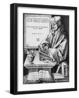 Desiderius Erasmus (1466-1536) of Rotterdam, 1526 (Engraving)-Albrecht Dürer-Framed Giclee Print