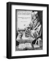 Desiderius Erasmus (1466-1536) of Rotterdam, 1526 (Engraving)-Albrecht Dürer-Framed Premium Giclee Print