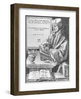 Desiderius Erasmus (1466-1536) of Rotterdam, 1526-Albrecht Dürer-Framed Giclee Print