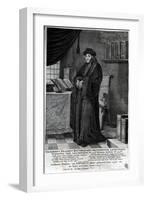 Desiderius Erasmus, 'Restorer of the Latin Language' (Engraving)-Dutch-Framed Giclee Print