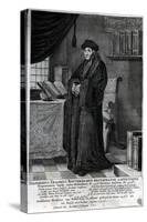 Desiderius Erasmus, 'Restorer of the Latin Language' (Engraving)-Dutch-Stretched Canvas