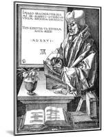 Desiderus Erasmus Using Writing Slope (1465-153), Dutch Humanist and Scholar-Albrecht Durer-Mounted Giclee Print