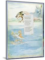 Design 10 for 'Ode on the Death of a Favourite Cat' from 'The Poems of Thomas Gray'-William Blake-Mounted Giclee Print