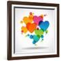 Design Background of Hearts. Card for Valentine's Day. the File is Saved in the Version Ai10 Eps. T-VLADGRIN-Framed Art Print