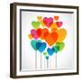 Design Background of Hearts. Card for Valentine's Day. the File is Saved in the Version Ai10 Eps. T-VLADGRIN-Framed Art Print