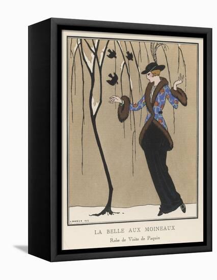 Design by Paquin-Georges Barbier-Framed Stretched Canvas