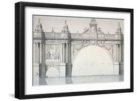 Design by Robert Mylne for a Section of Blackfriars Bridge, London, 1759-Robert Mylne II-Framed Giclee Print